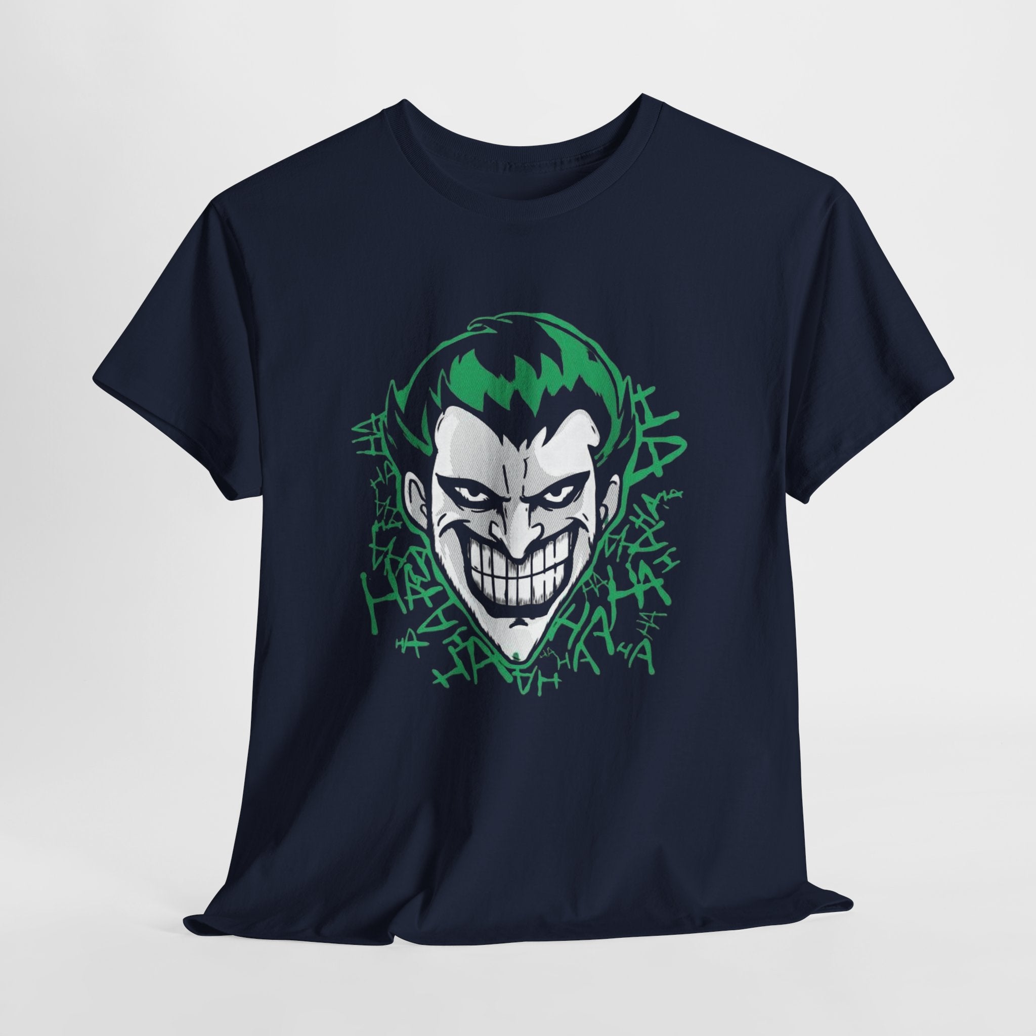 Joker Smile Graphic T-Shirt – Dark Villain Green Grin Unisex Tee