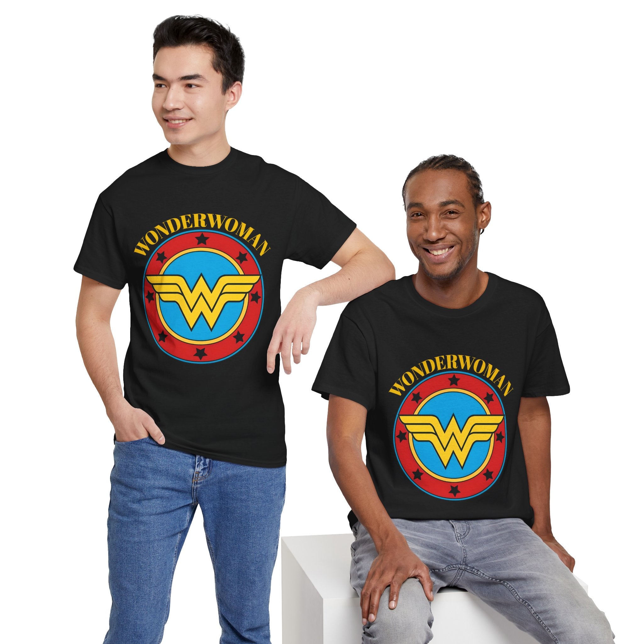 Wonder Woman Retro Logo Unisex T-Shirt - Classic DC Justice League Amazon Warrior Emblem Shirt