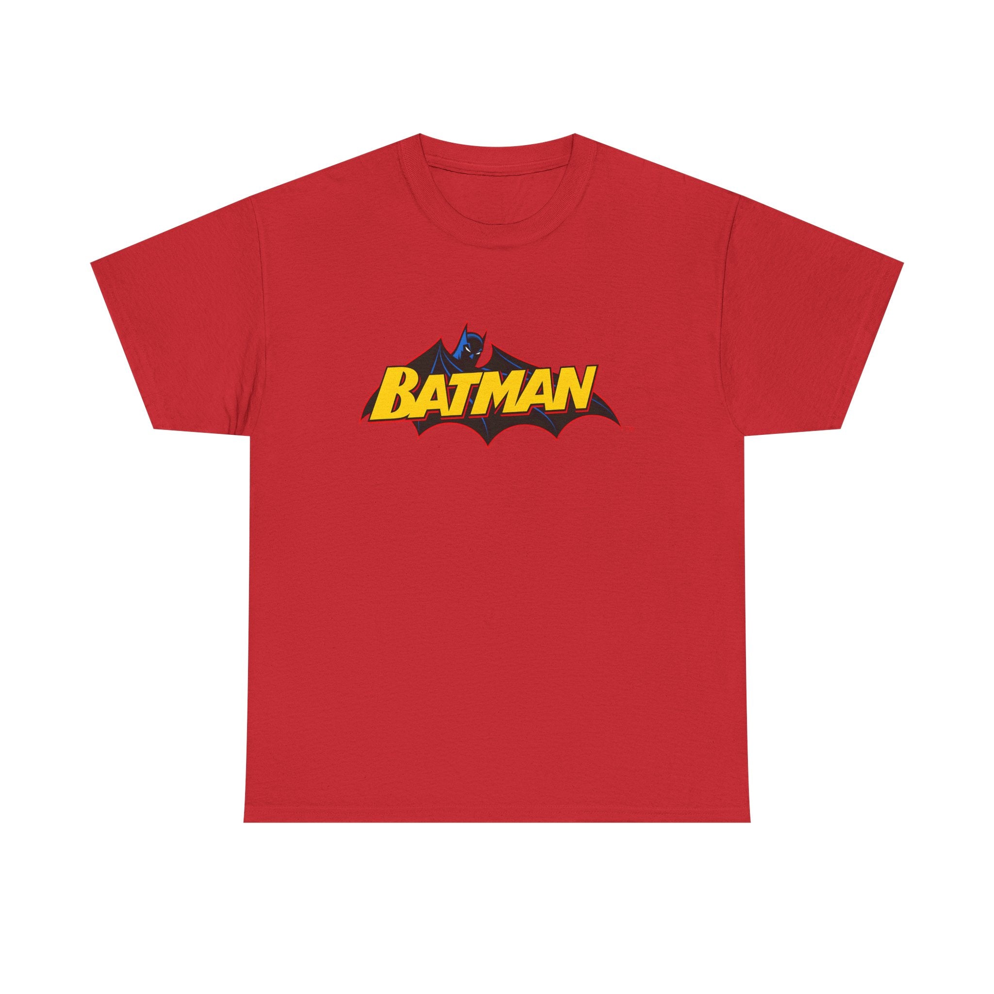 Batman  DC Comics inspired Logo T‑Shirt — Retro Yellow & Red Batman Emblem Tee