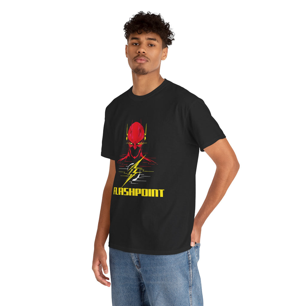 Flashpoint DC Flash Unisex T-shirt - Barry Allen Speed Force Graphic Tee - Dark Superhero Streetwear