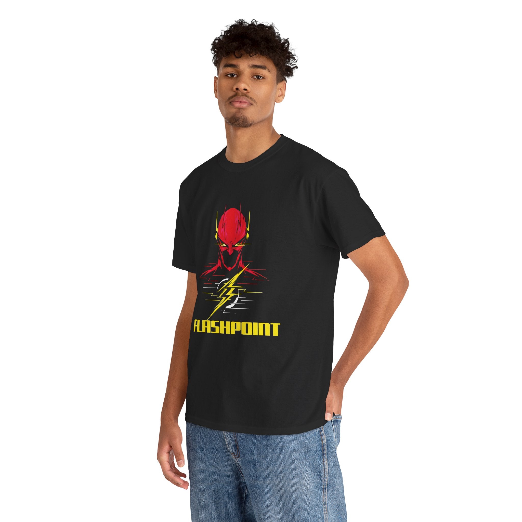Flashpoint DC Flash Unisex T-shirt - Barry Allen Speed Force Graphic Tee - Dark Superhero Streetwear