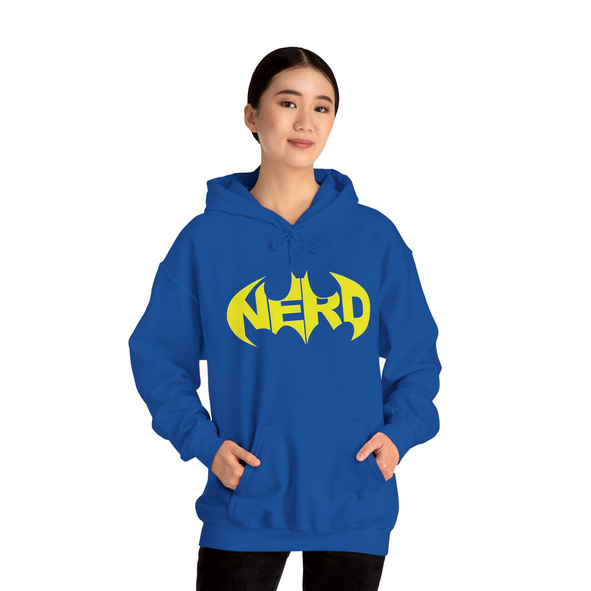 Nerd Batman Yellow Graphic Unisex Streetwear Hoodie