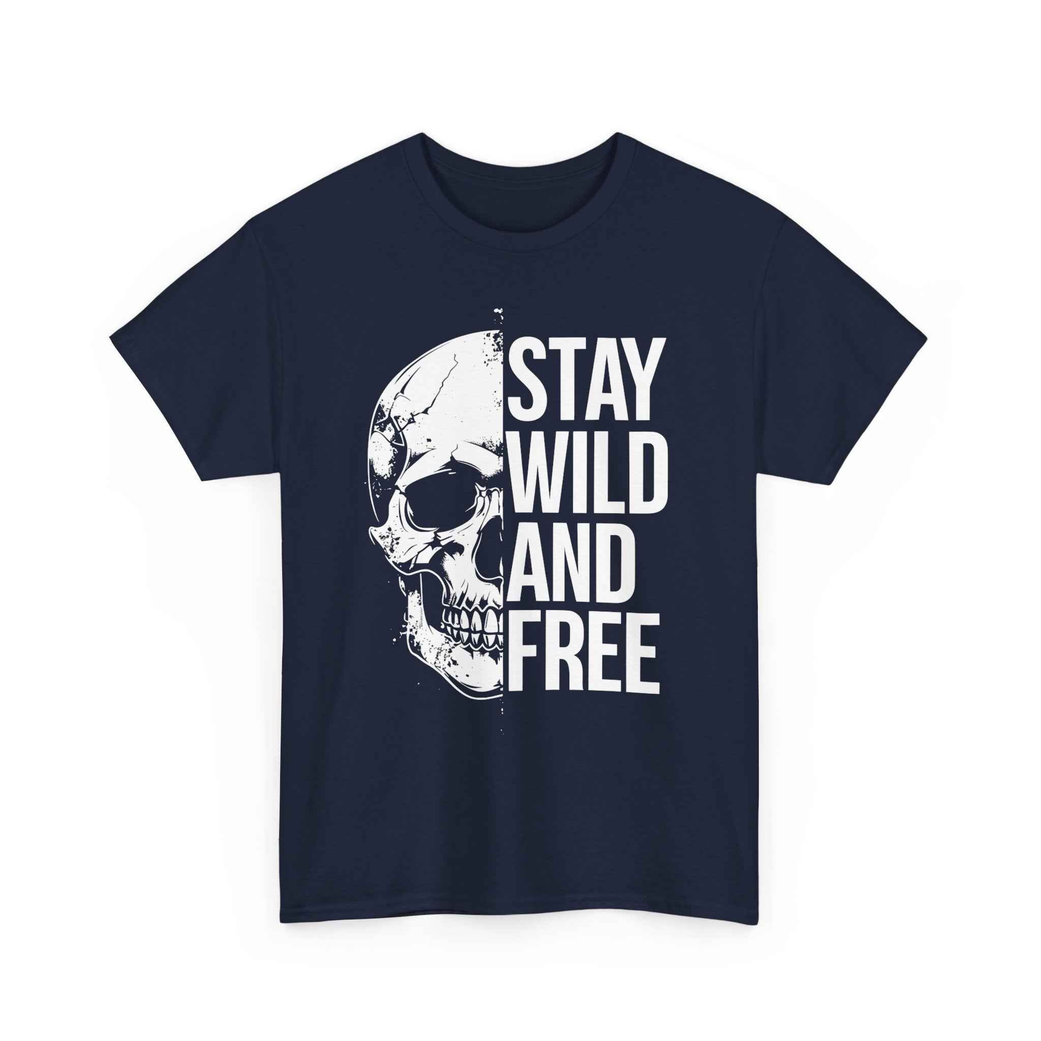 Skull Graphic Tee - Stay Wild and Free, Unisex Cotton T-Shirt for Adventure Lovers, Casual Wear, Gift for Outdoor Enthusiasts, Music [...]
