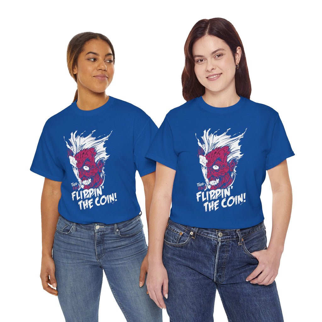 DC Comics Two-Face (Harvey Dent) “Flippin’ The Coin” Tee – Dark Gotham Villain T-Shirt