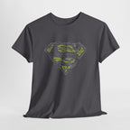 Superman Tech Shield T-Shirt — Futuristic Man of Steel Fanart Logo Tee