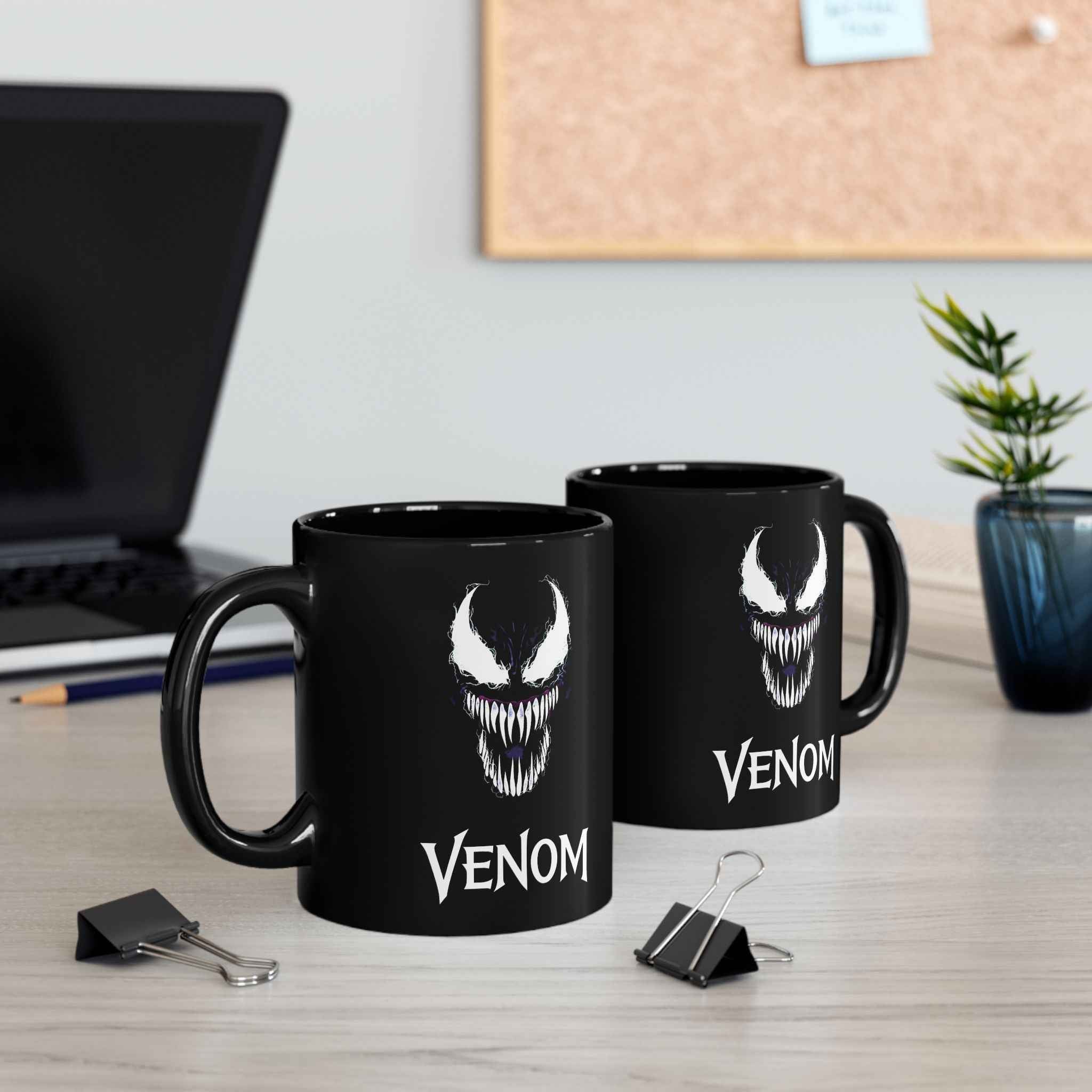 Eddie Brock Venom Symbiote Scream Black Coffee Mug