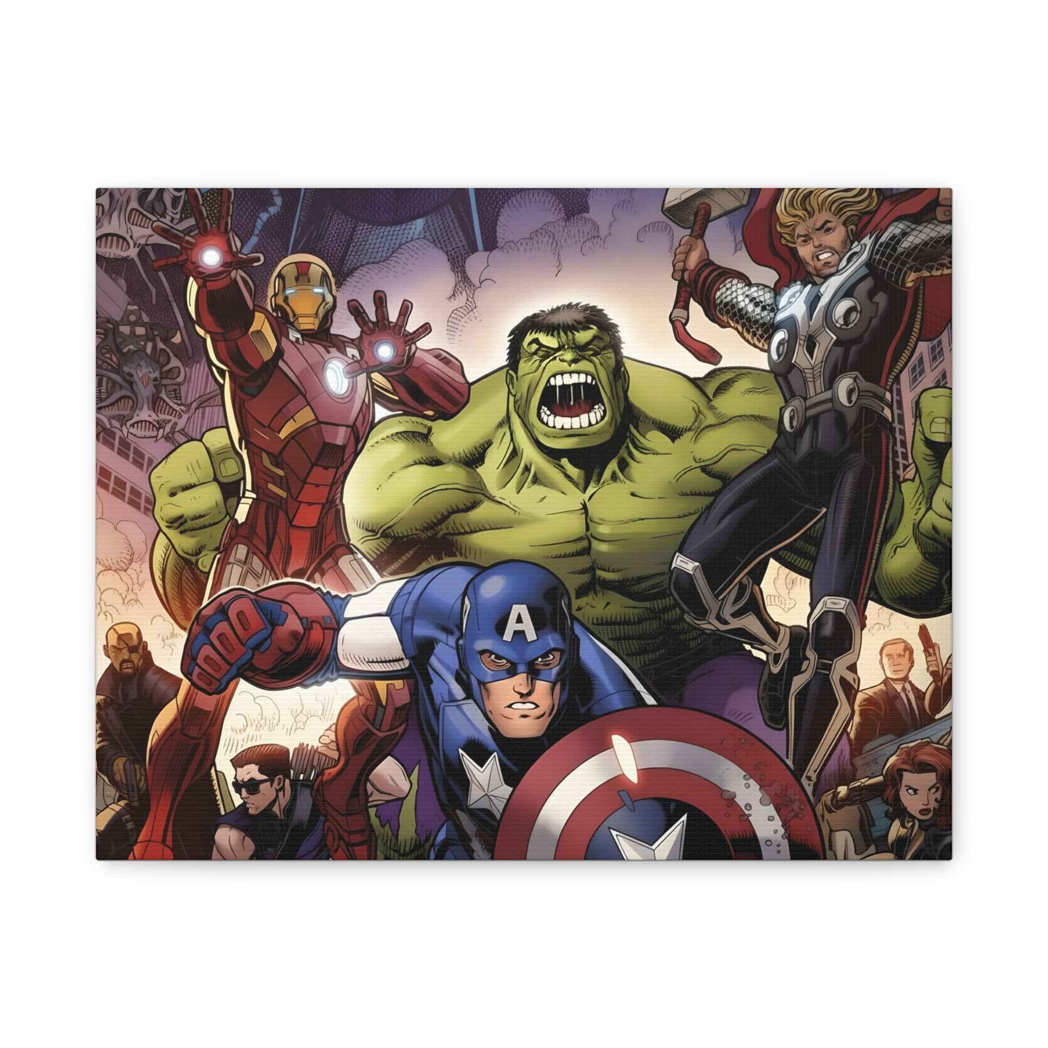 Superhero Canvas Art - Avengers Wall Decor