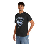 Man of Steel Metallic Logo T-Shirt — Shattered Chrome Superman Unisex Tee