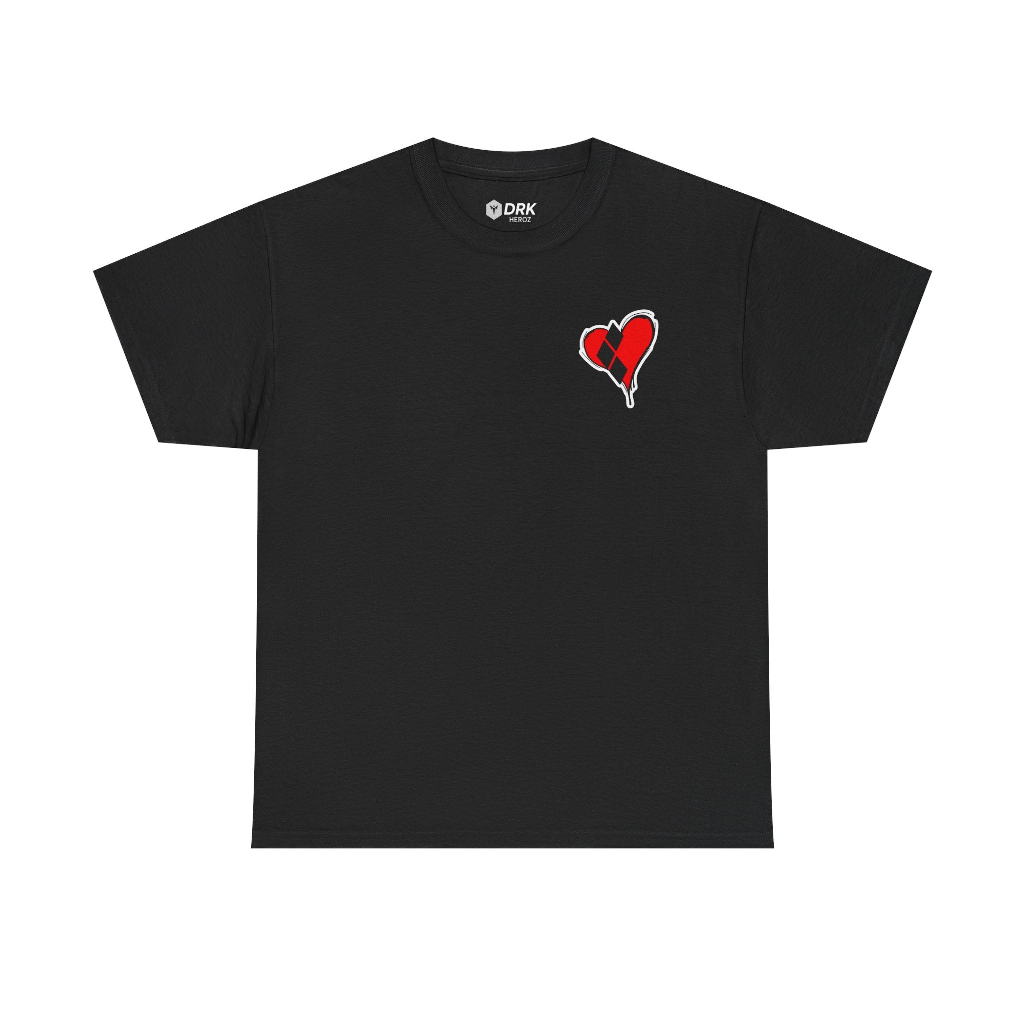 Harlequin Heart Tee — Joker-Inspired Playing Card Graphic T-Shirt