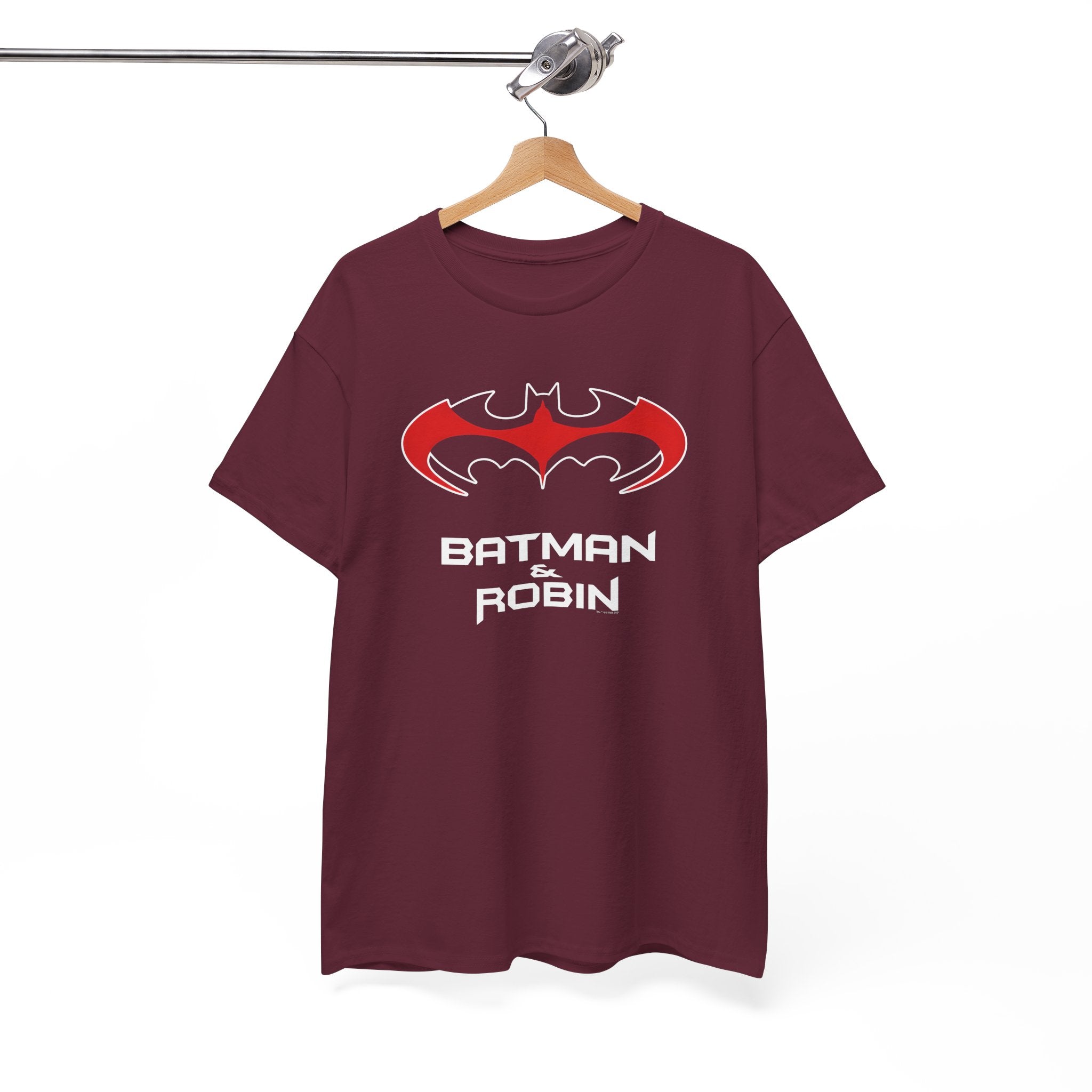 Batman & Robin 1997 Red Bat Emblem T‑Shirt - Batfamily shirt - George Clooney 90s Batman movie shirt