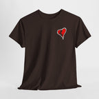 Harlequin Heart Tee — Joker-Inspired Playing Card Graphic T-Shirt