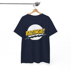 Flash Parody: A fan tribute Unisex T-shirt - DC Flash logo with Sheldon's catchphrase "Bazinga!"