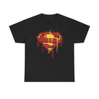 Superman Graffiti Dripping S Shield Black Unisex T-Shirt