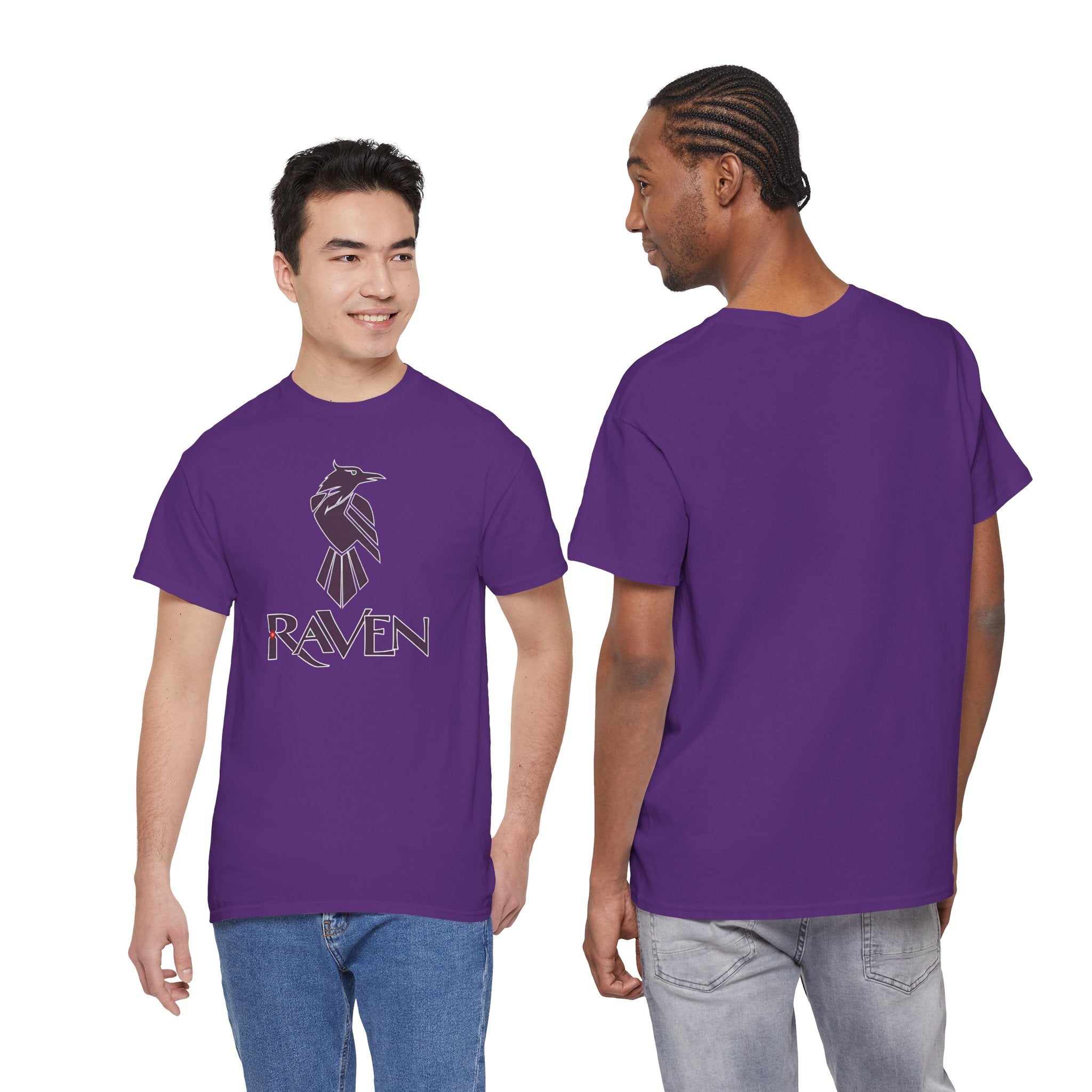 Teen Titans Raven Graphic Tee — Purple Geometric Raven Shirt