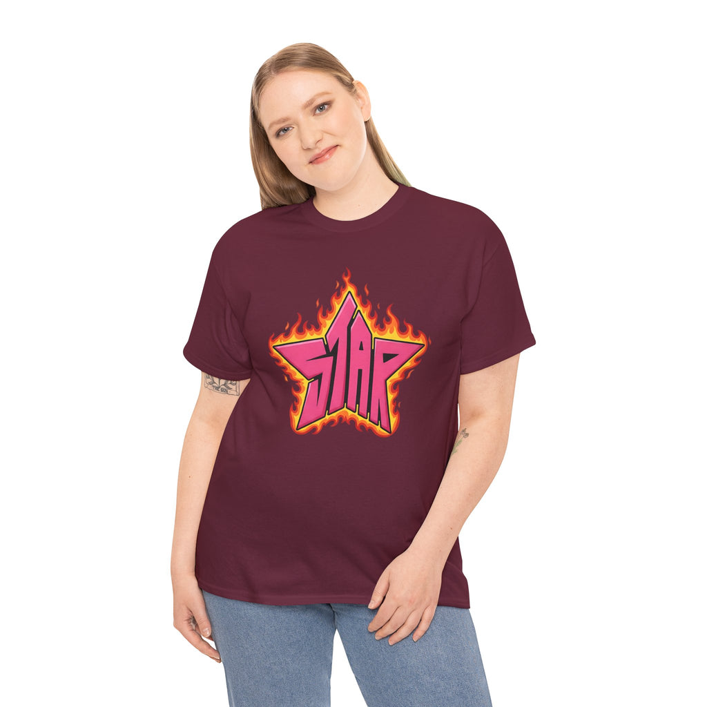 DC Teen titian Starfire Flaming Star Tee - Starfire graphical fanart T-shirt