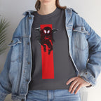 Marvel Miles Morales Spider-Man T-Shirt – Red Vertical Stripe Design | Premium Superhero Tee for Fans