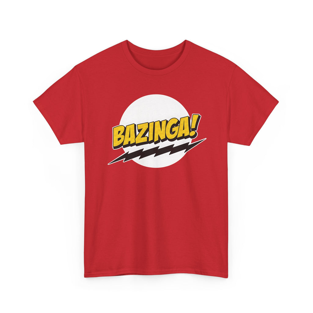 Flash Parody: A fan tribute Unisex T-shirt - DC Flash logo with Sheldon's catchphrase "Bazinga!"