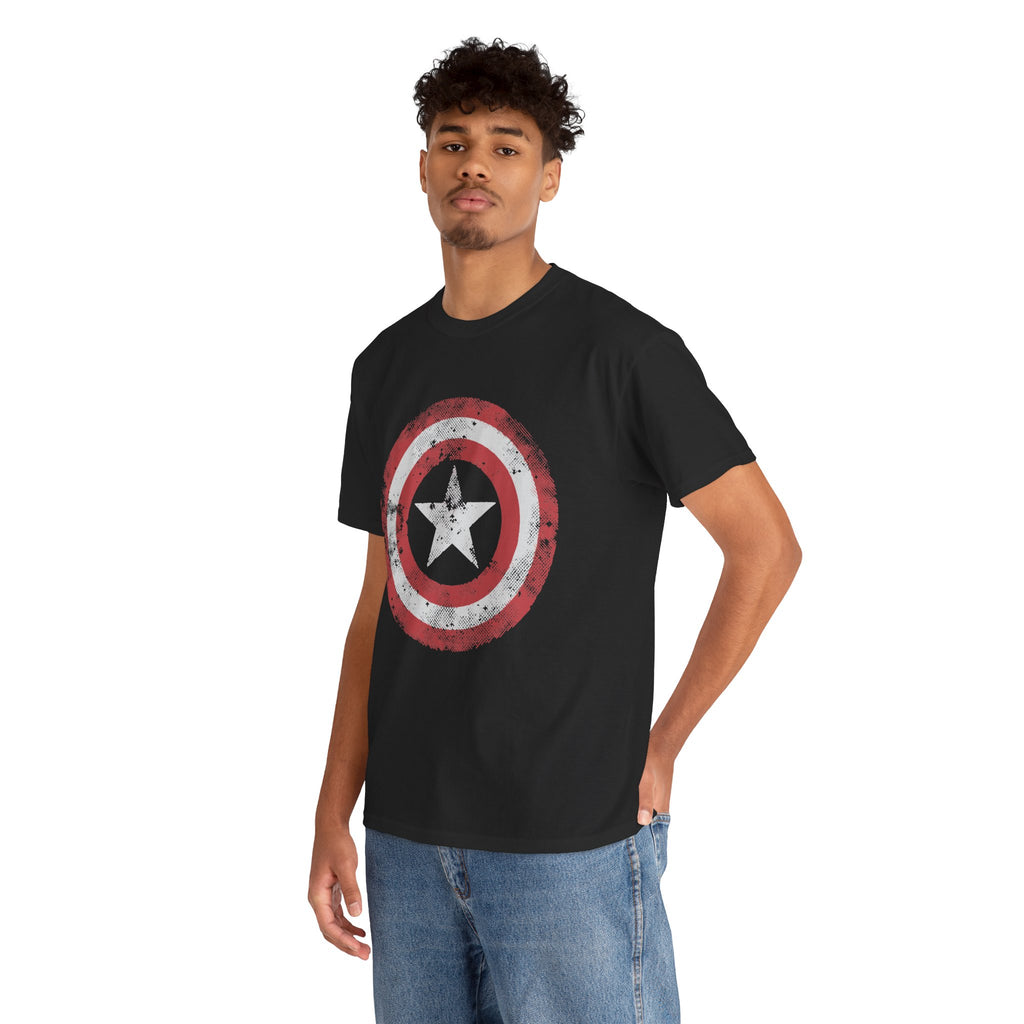 Vintage Captain America Shield Star T-Shirt - Unisex Distressed Avengers Tee