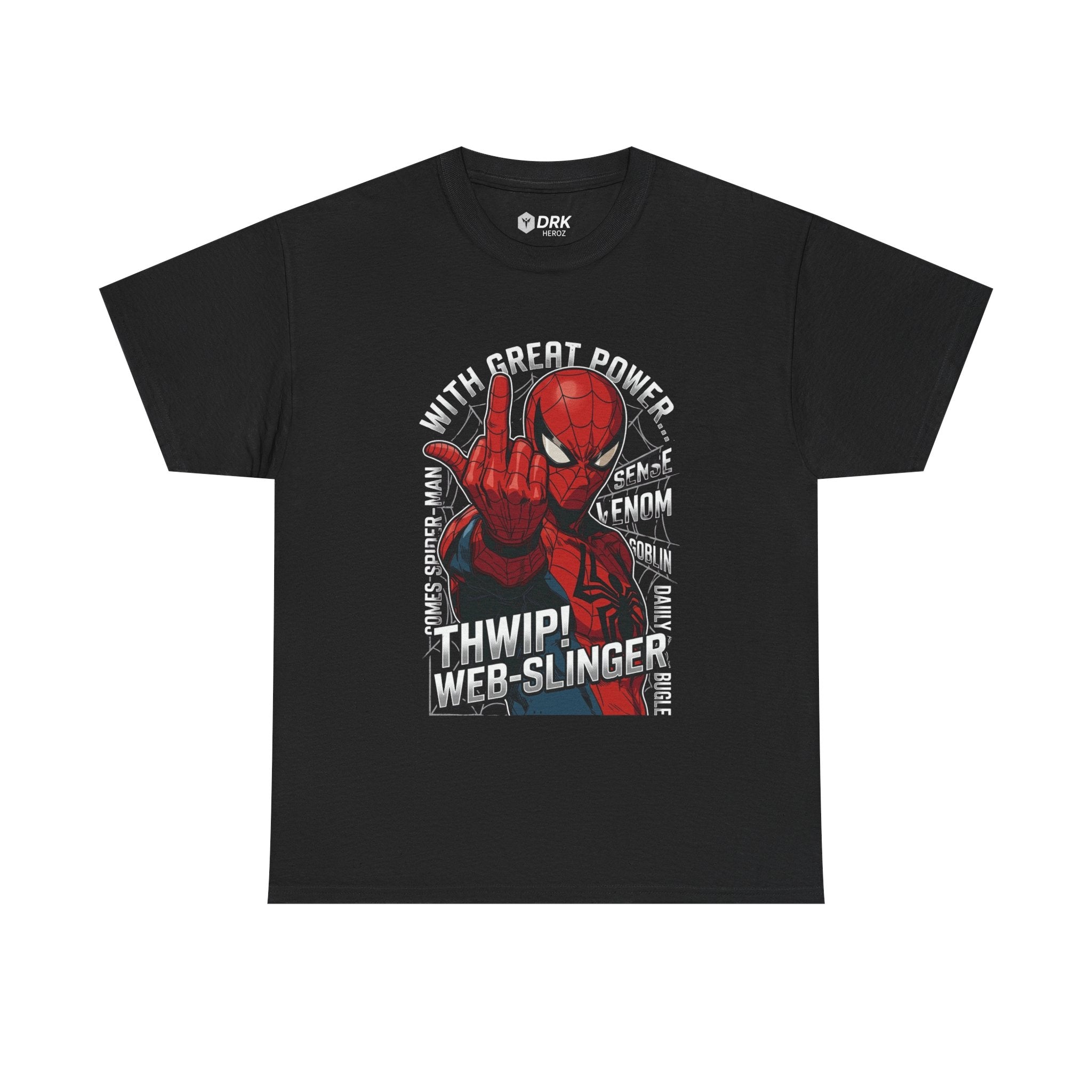 Marvel Spider-Man 'Gives the Finger' Comic Tee — Web-Slinger Graphic T-Shirt