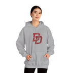 Daredevil Distressed DD Logo Hoodie — Marvel Superhero Sweatshirt