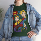 DC Girls Superhero Collage T‑Shirt — Wonder Woman, Supergirl & Batgirl Comic Tee