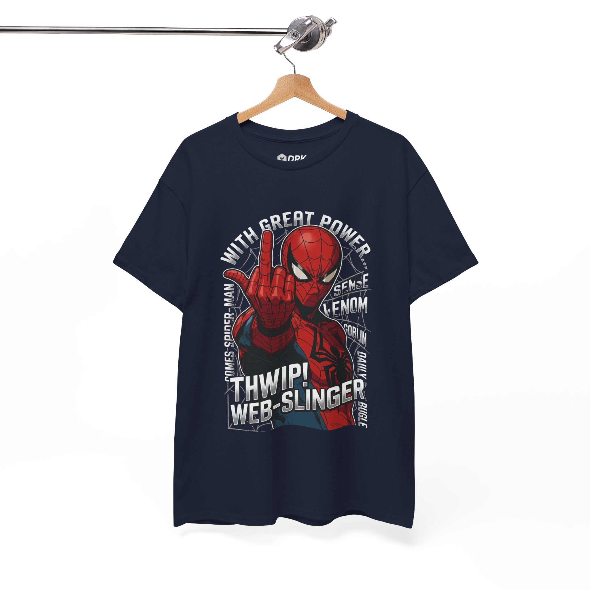 Marvel Spider-Man 'Gives the Finger' Comic Tee — Web-Slinger Graphic T-Shirt