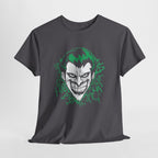 Joker Smile Graphic T-Shirt – Dark Villain Green Grin Unisex Tee