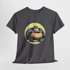 Funny Chubby Bat Hero T‑Shirt — Cute Fat Batman Parody Tee
