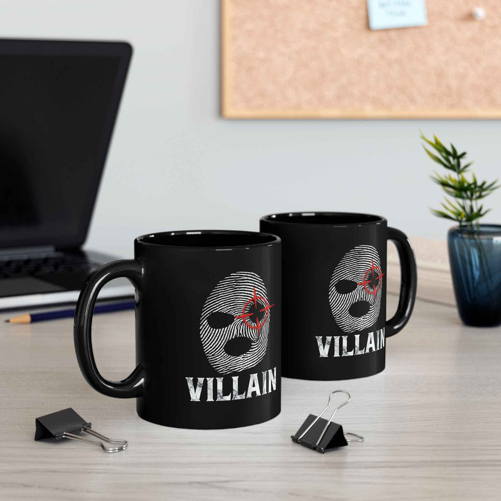 Villain Fingerprint Balaclava Target Anti-Hero Coffee Mug