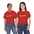 Batman  DC Comics inspired Logo T‑Shirt — Retro Yellow & Red Batman Emblem Tee