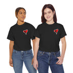 Harlequin Heart Tee — Joker-Inspired Playing Card Graphic T-Shirt