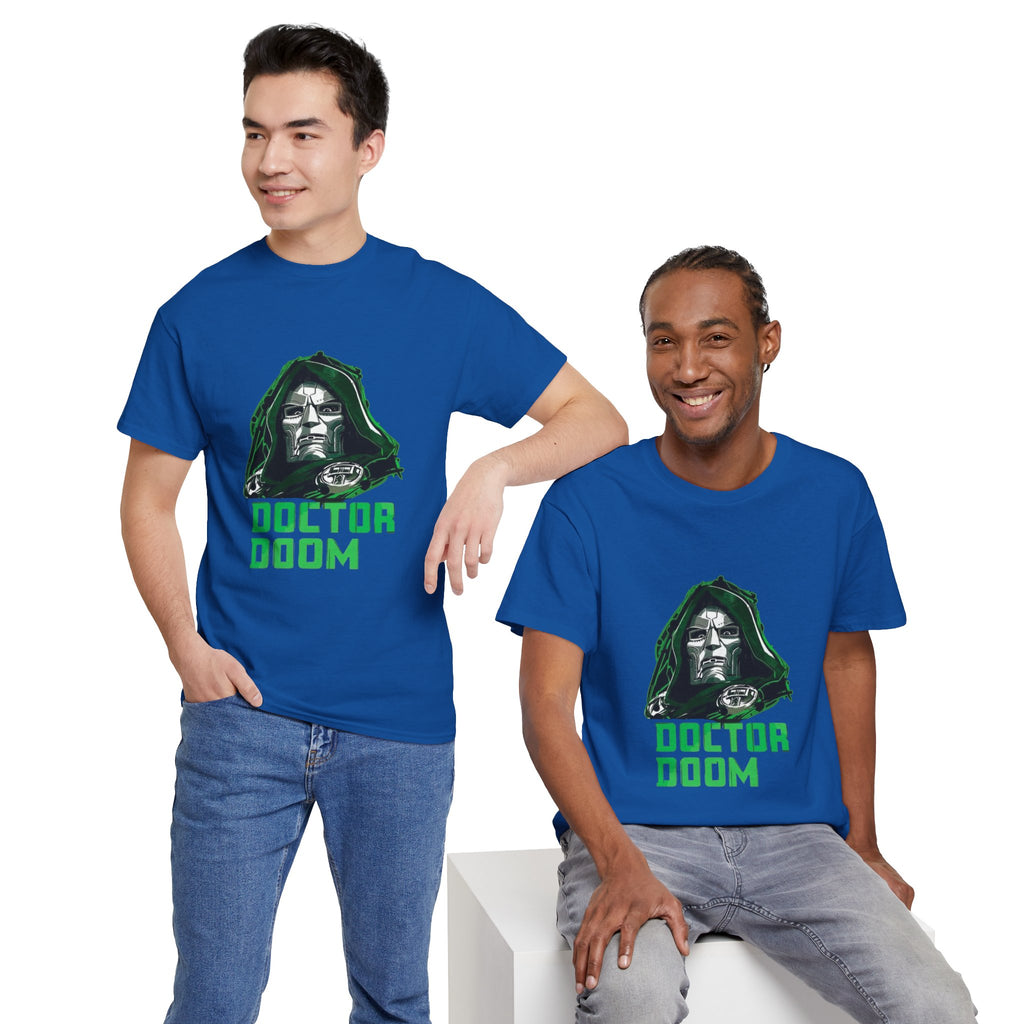 Doctor Doom Retro Green Villain Portrait T-Shirt — Avengers Graphic Tee