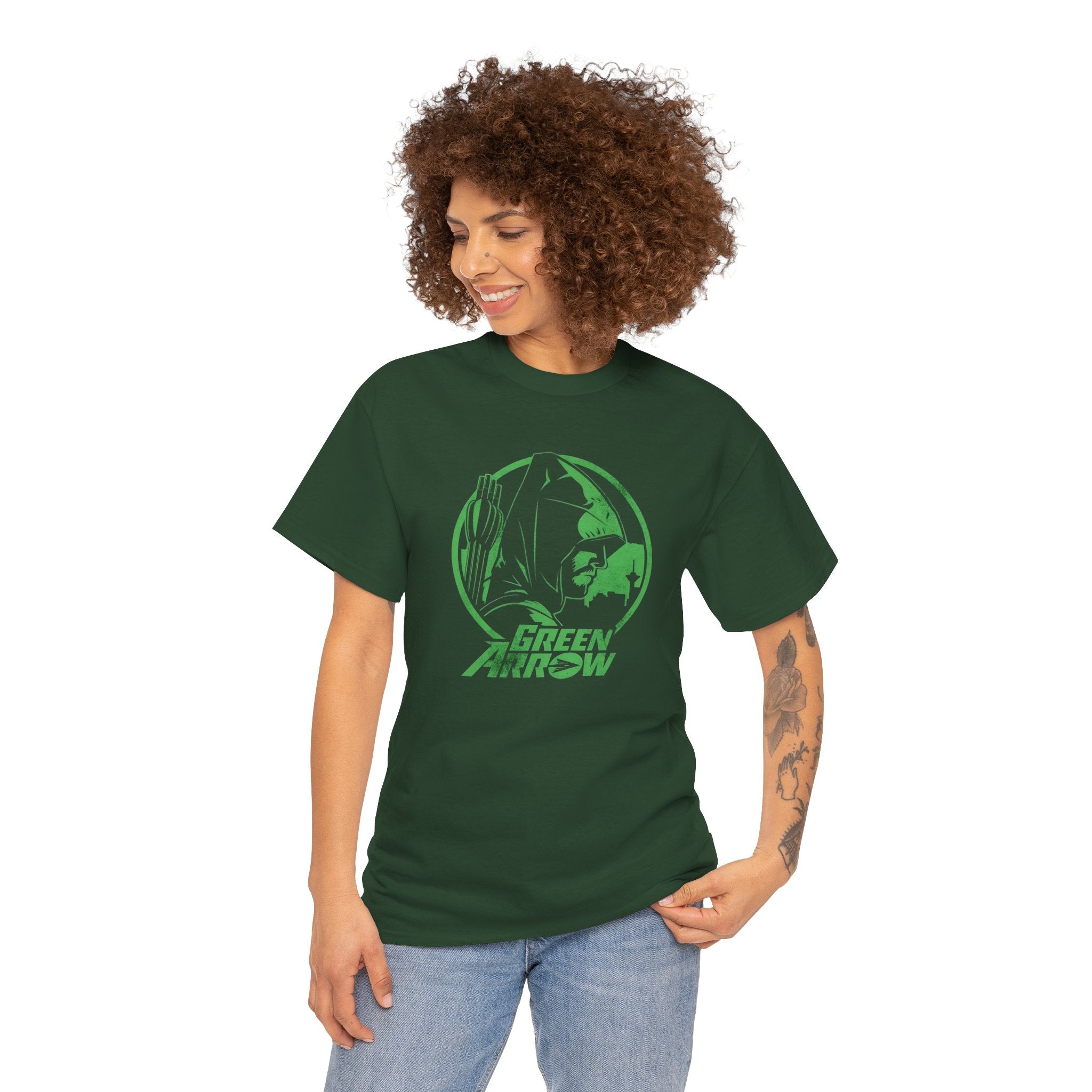 DC Green Arrow Graphic Tee — Oliver Queen - The Arrow Archer Logo T-Shirt