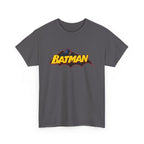Batman  DC Comics inspired Logo T‑Shirt — Retro Yellow & Red Batman Emblem Tee