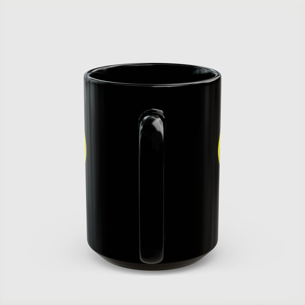 Nerd Fuel Black Morning Coffee Mug — Nerd Batman Logo 11oz/15oz