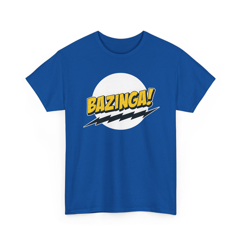 Flash Parody: A fan tribute Unisex T-shirt - DC Flash logo with Sheldon's catchphrase "Bazinga!"