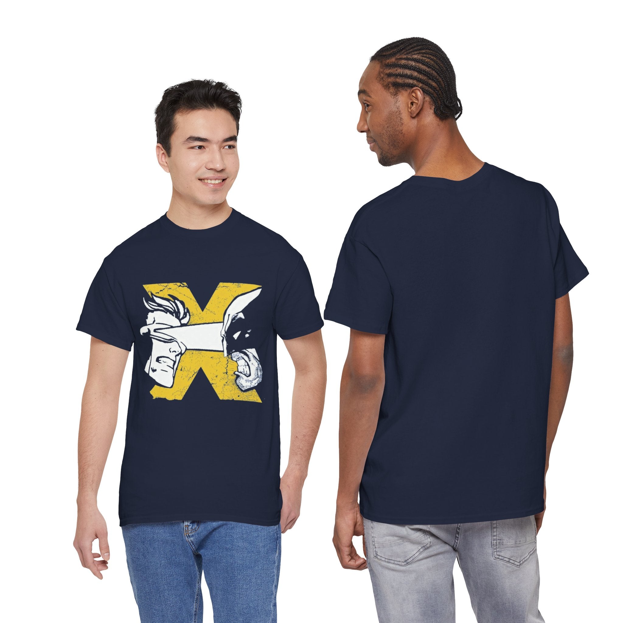 Wolverine vs Cyclops Vintage Graphic Tee — X‑Men Fan Shirt