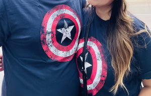 Vintage Captain America Shield Star T-Shirt - Unisex Distressed Avengers Tee
